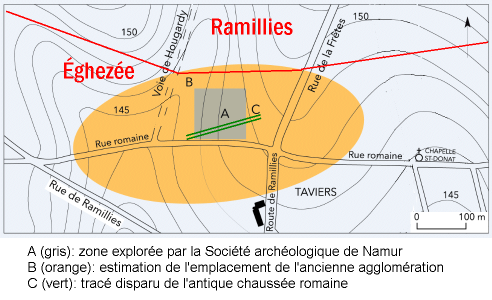 Plan des fouilles